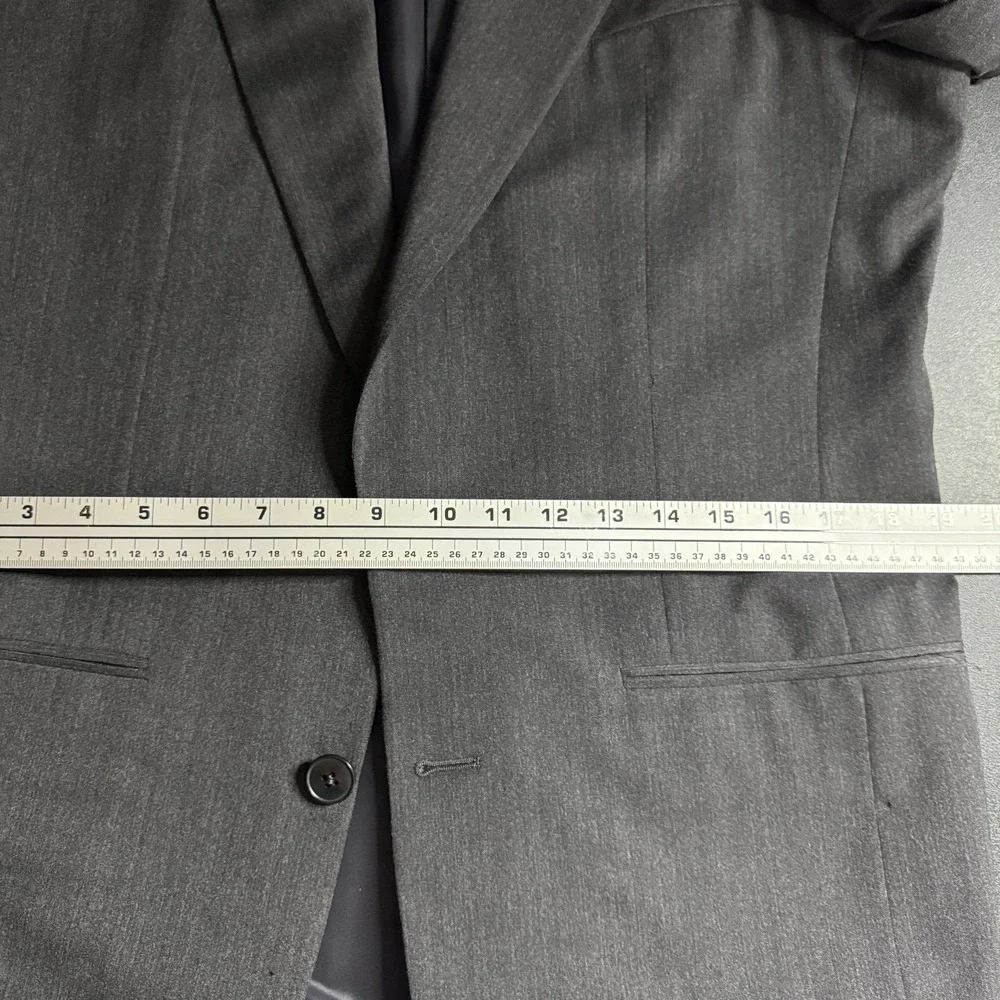 Cerruti 1881‎ Harry Rosen USA Men's Suit 38R 31W Solid Gray 2-Button Wool